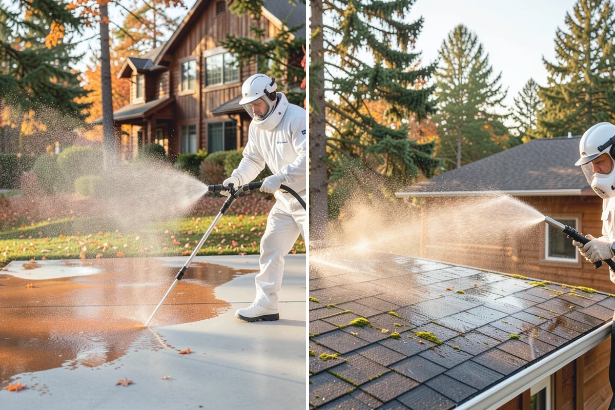 Asphalt Shingle Roof Cleaning in Sumner, Pierce County, WA - Walk the roof to note streaking, moss clumps, and worn areas