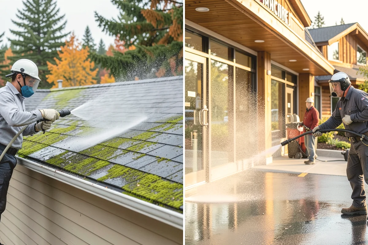 Asphalt Shingle Roof Cleaning in Yarrow Point, King County, WA - Walk the roof to note streaking, moss clumps, and worn areas