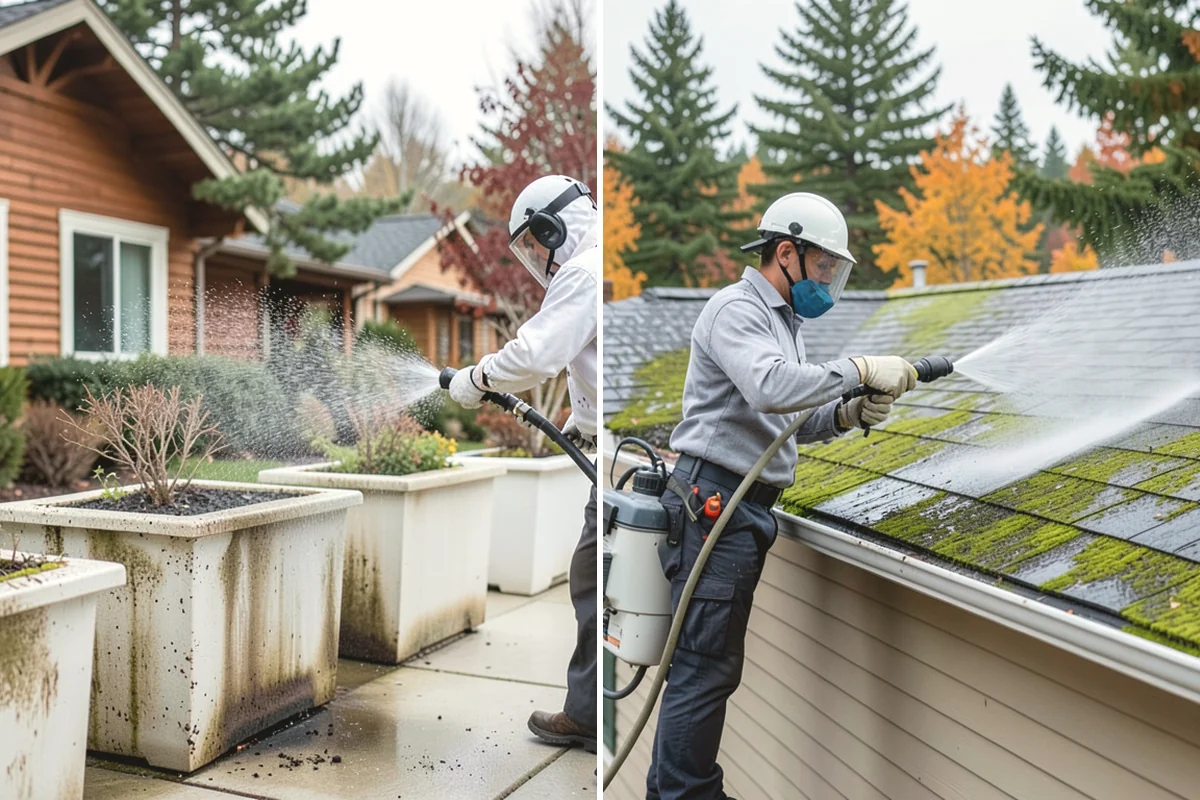 Awning Cleaning in Anacortes, Skagit County, WA - Dry-brush loose debris and spot-check fabric colorfastness