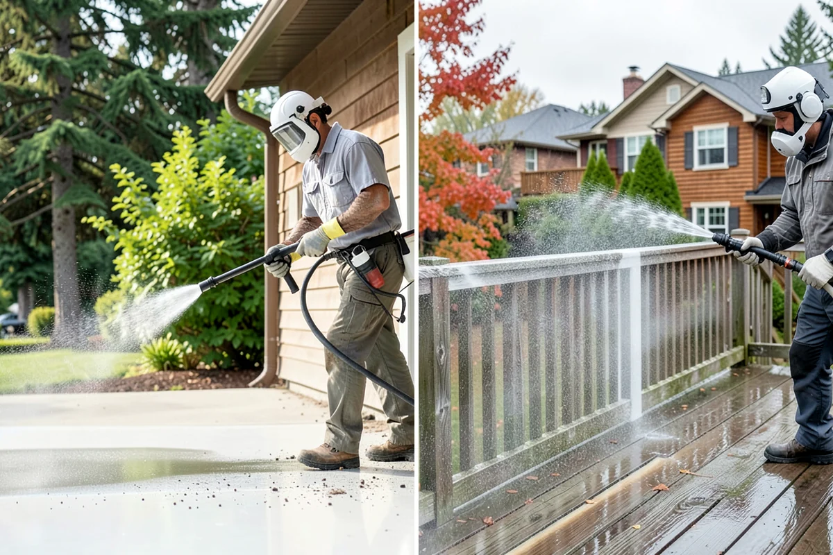 Awning Cleaning in Arlington, Snohomish County, WA - Dry-brush loose debris and spot-check fabric colorfastness