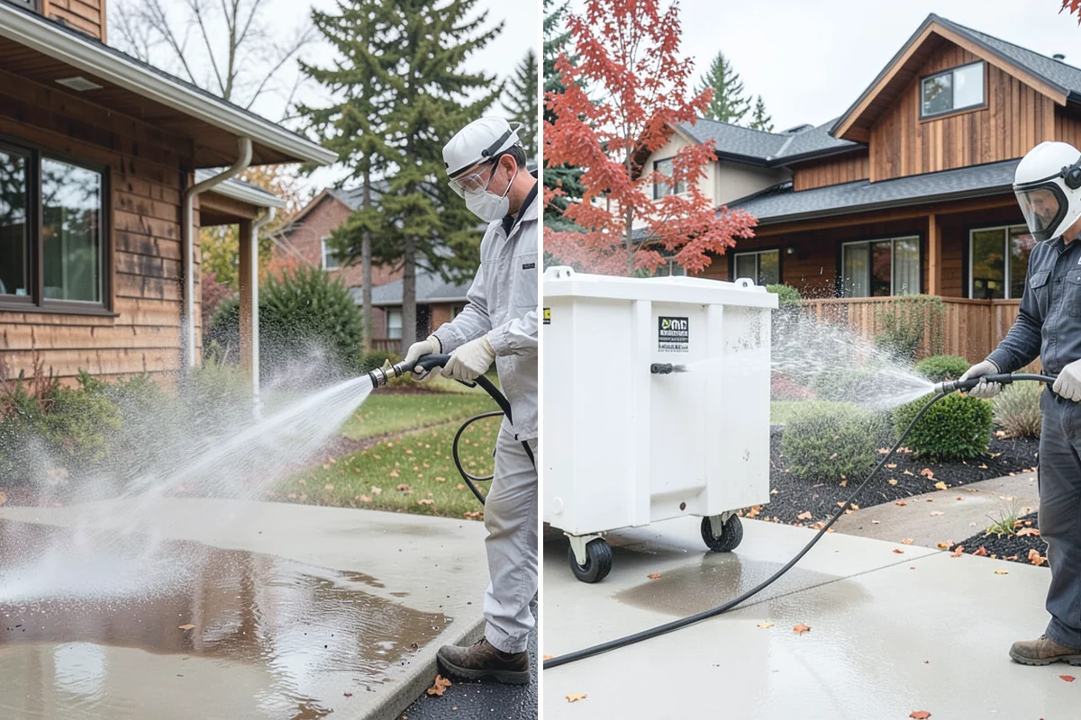 Awning Cleaning in Bonney Lake, Pierce County, WA - Dry-brush loose debris and spot-check fabric colorfastness