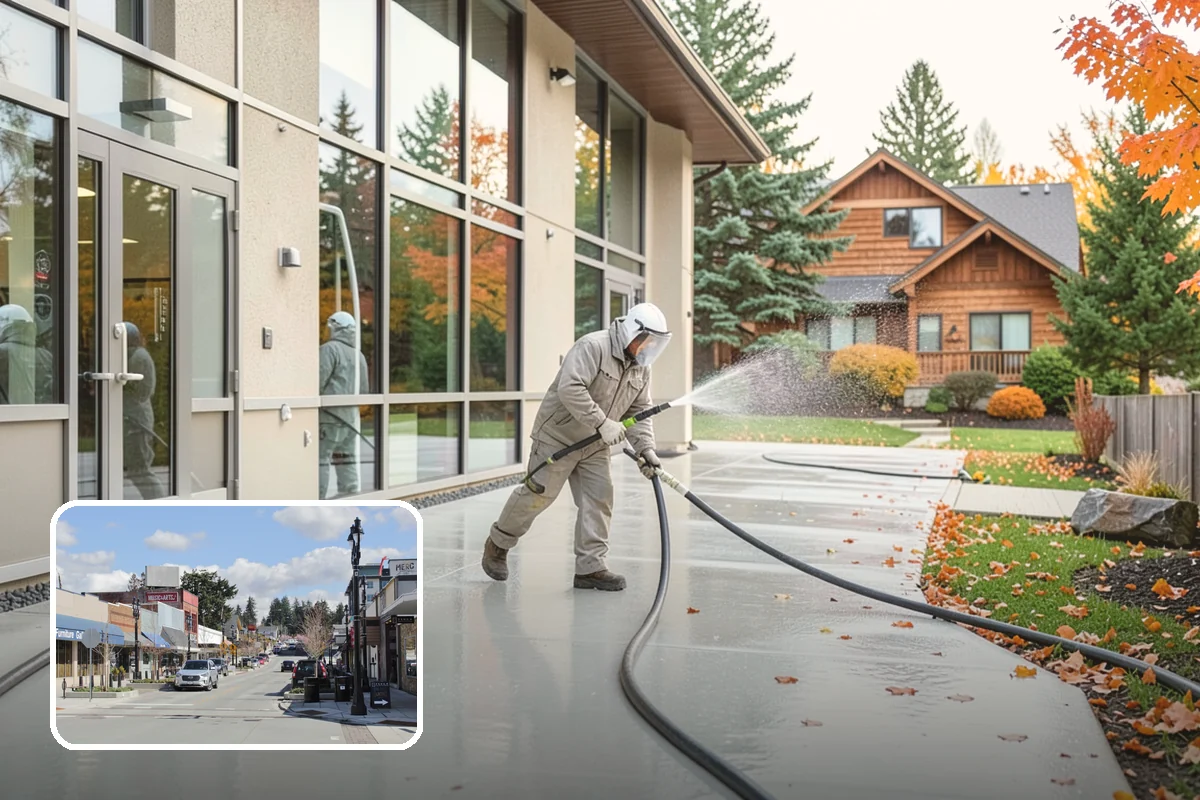 Awning Cleaning in Bothell, King County, WA - Removes mildew streaking common to wet Northwest summers