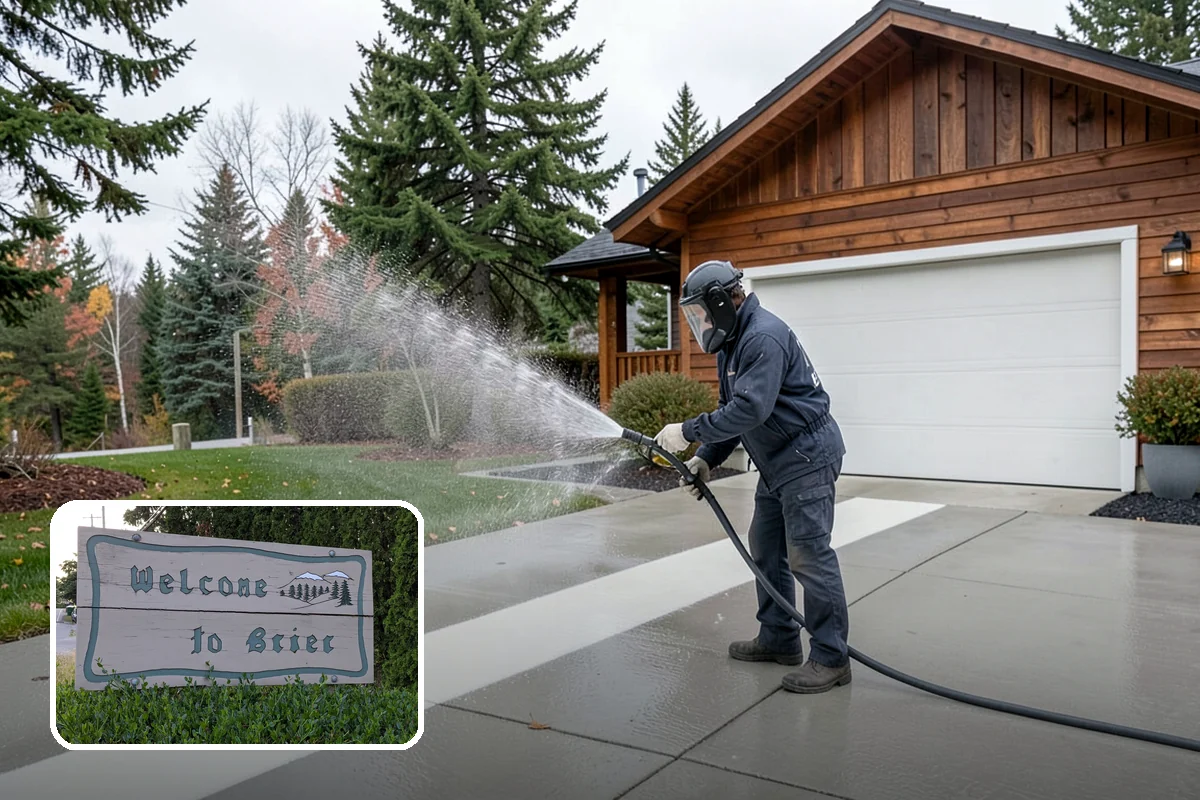 Awning Cleaning in Brier, Snohomish County, WA - Removes mildew streaking common to wet Northwest summers