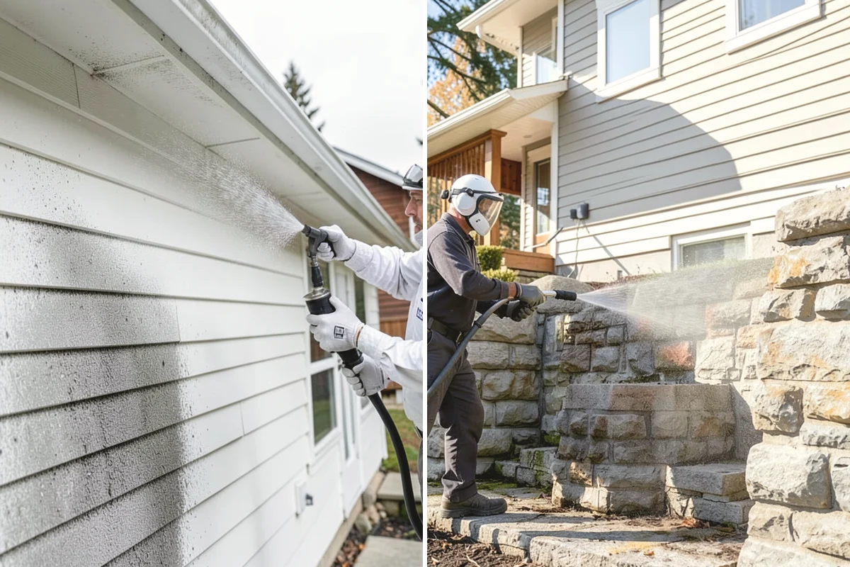 Awning Cleaning in Burien, King County, WA - Dry-brush loose debris and spot-check fabric colorfastness