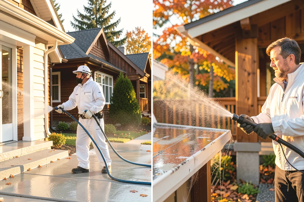 Awning Cleaning in Burlington, Skagit County, WA - Dry-brush loose debris and spot-check fabric colorfastness