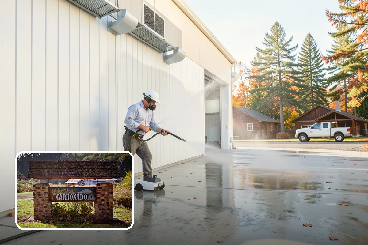 Awning Cleaning in Carbonado, Pierce County, WA - Removes mildew streaking common to wet Northwest summers