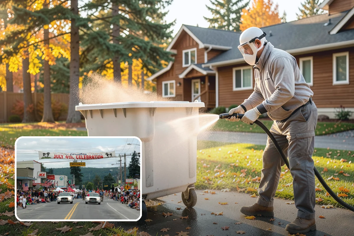 Awning Cleaning in Carnation, King County, WA - Removes mildew streaking common to wet Northwest summers