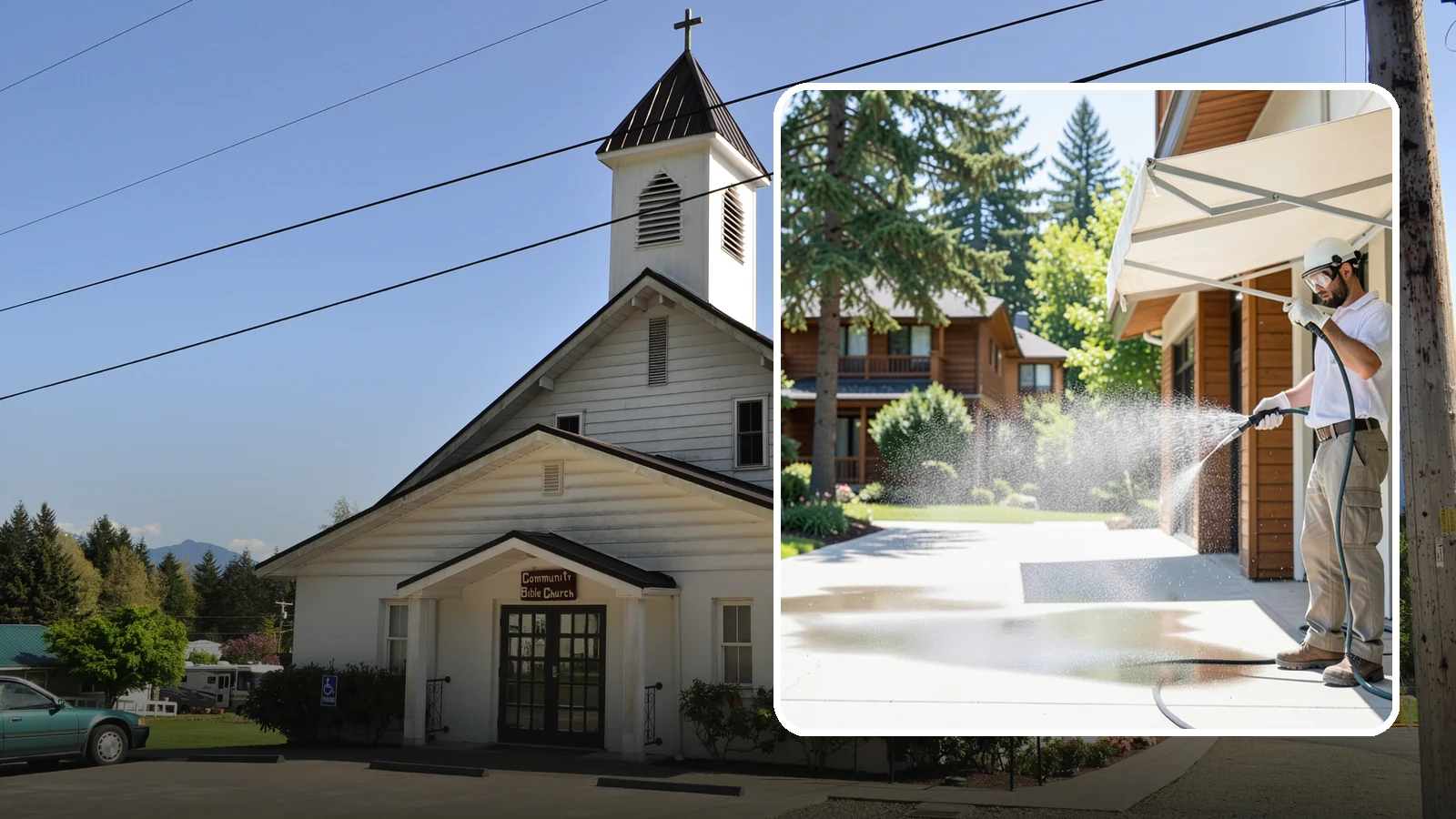 Awning Cleaning in Concrete, Skagit County, WA - We soft wash fabric and metal awnings to strip the black streaks and mildew that Northwest moisture leaves behind.