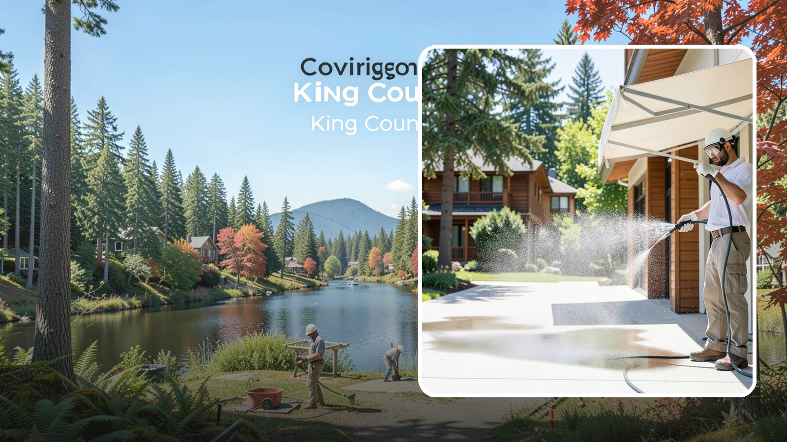 Awning Cleaning in Covington, King County, WA - We soft wash fabric and metal awnings to strip the black streaks and mildew that Northwest moisture leaves behind.