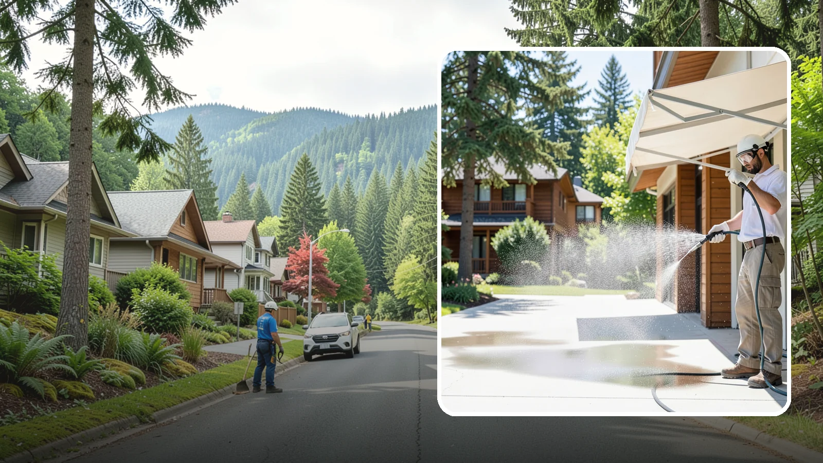 Awning Cleaning in Darrington, Snohomish County, WA - We soft wash fabric and metal awnings to strip the black streaks and mildew that Northwest moisture leaves behind.