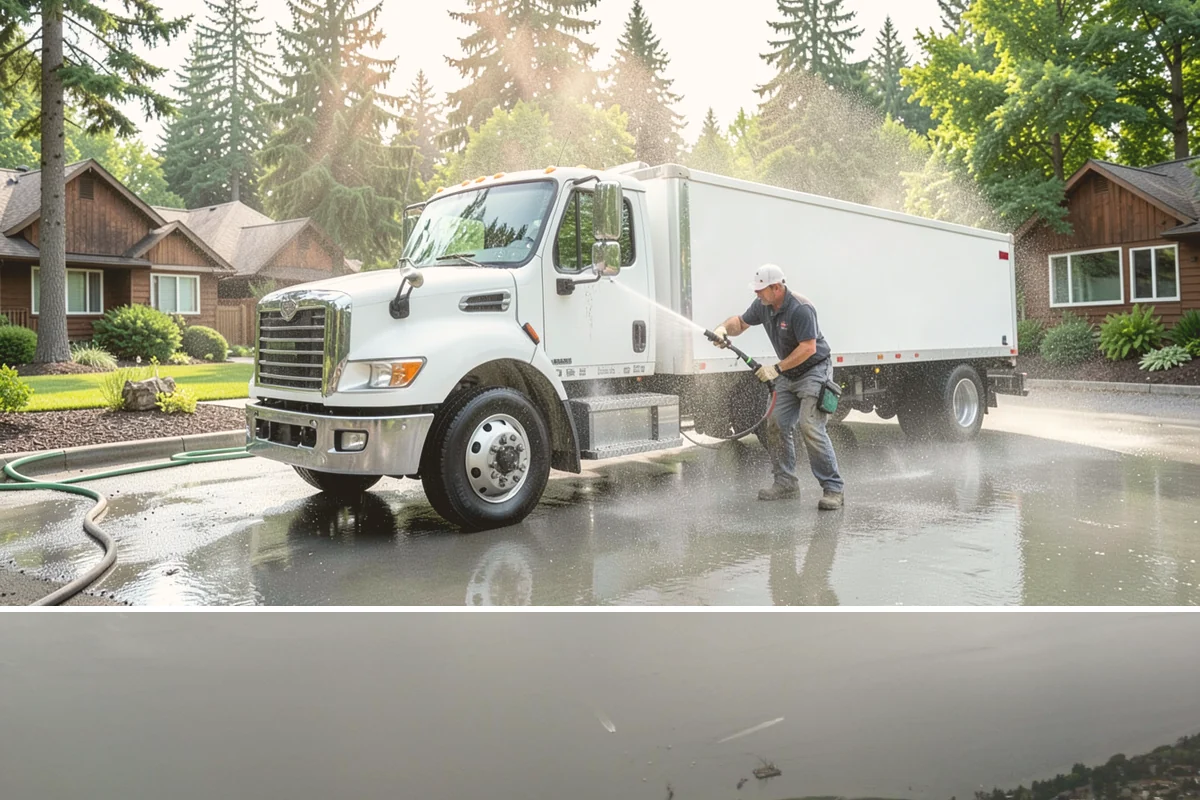 Awning Cleaning in Des Moines, King County, WA - Late spring cleaning removes the mildew that builds through the wet season and readies awnings for summer use.
