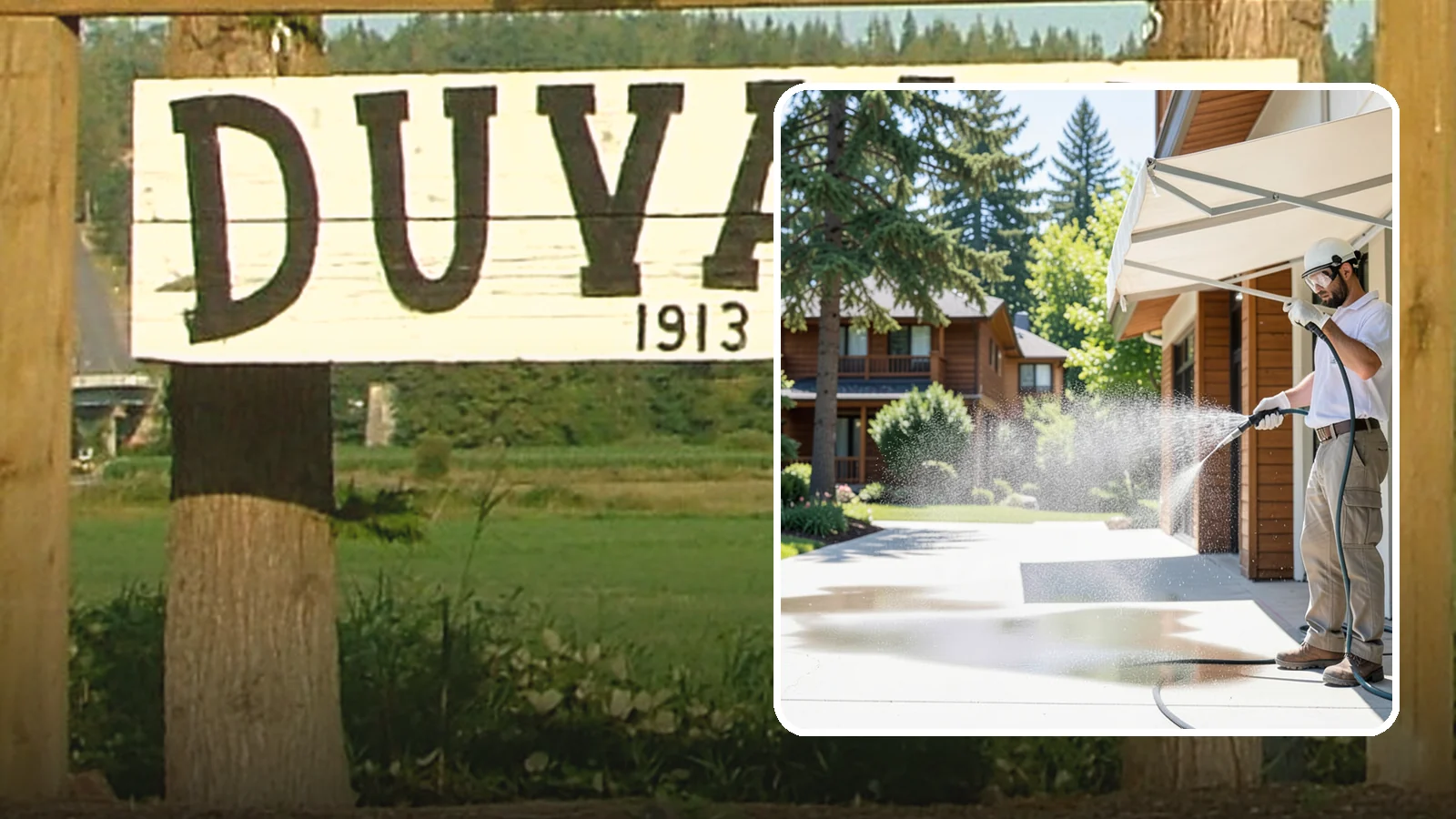 Awning Cleaning in Duvall, King County, WA - We soft wash fabric and metal awnings to strip the black streaks and mildew that Northwest moisture leaves behind.