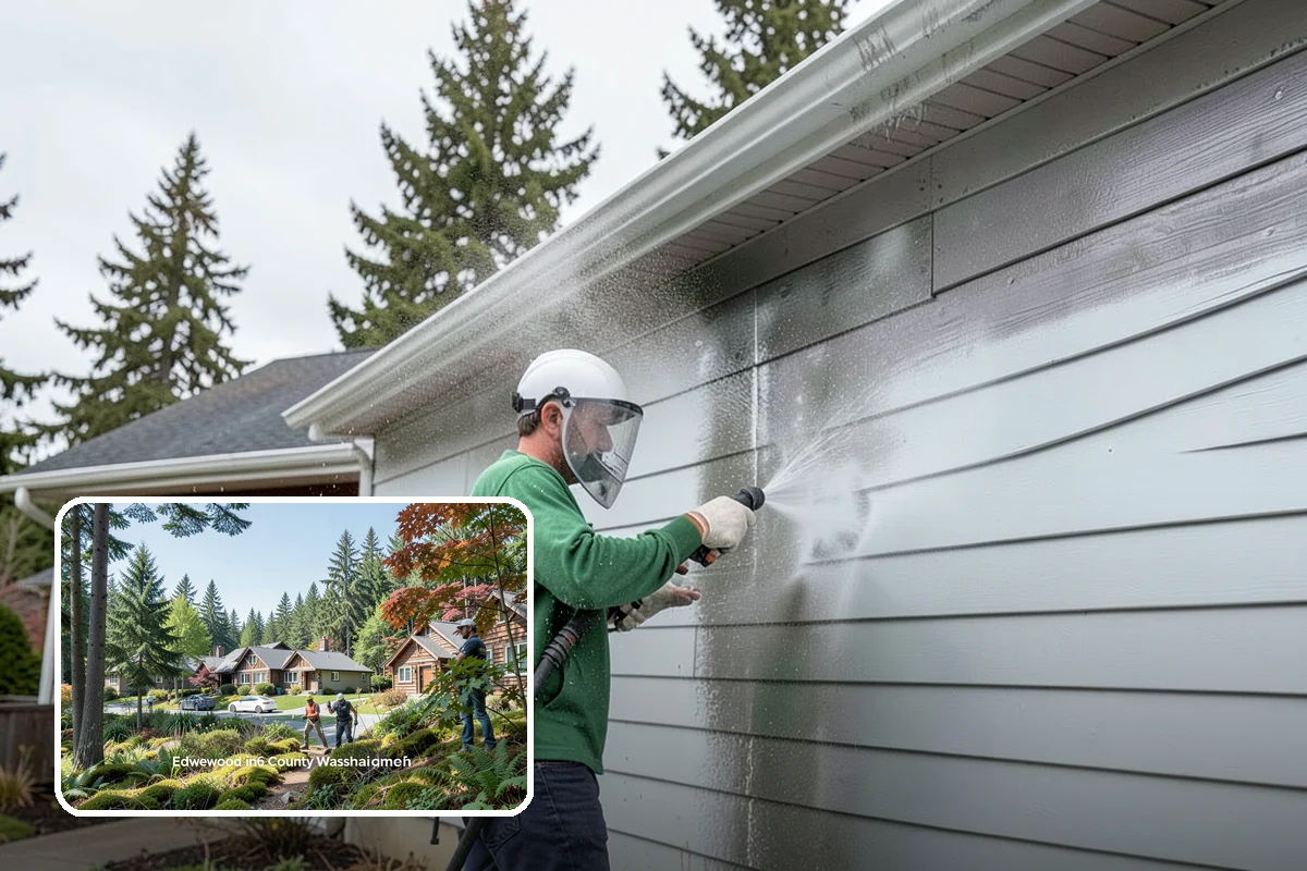 Awning Cleaning in Edgewood, Pierce County, WA - Removes mildew streaking common to wet Northwest summers