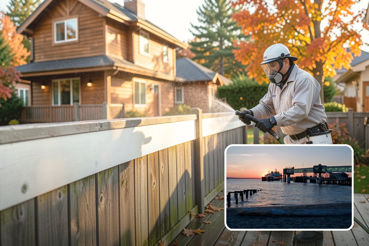 Awning Cleaning in Edmonds, Snohomish County, WA - Removes mildew streaking common to wet Northwest summers