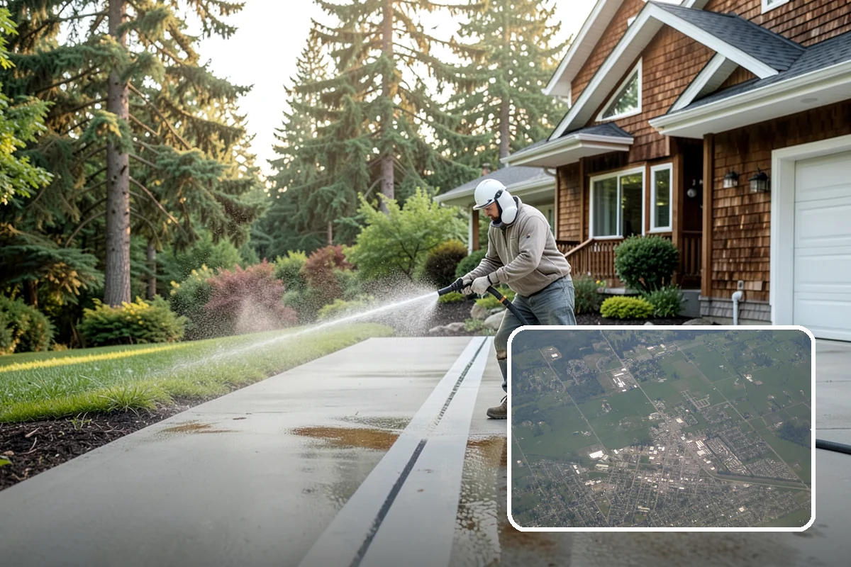 Awning Cleaning in Enumclaw, King County, WA - Removes mildew streaking common to wet Northwest summers