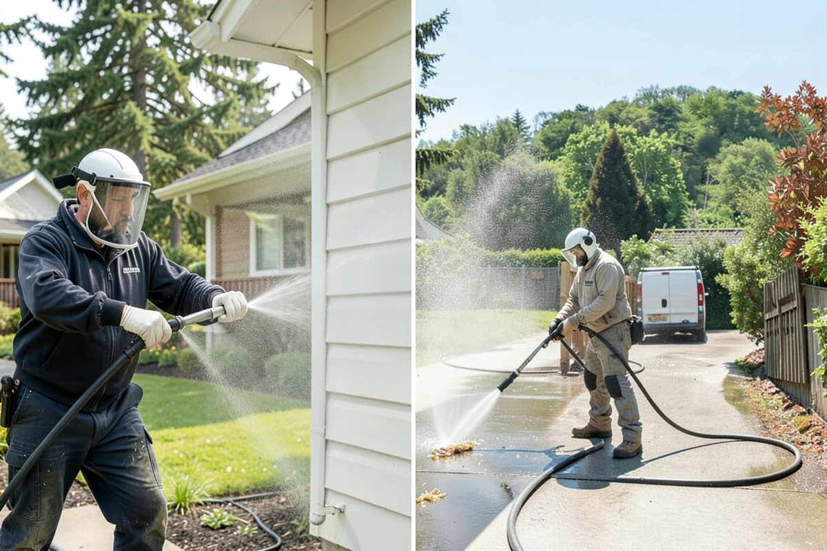 Awning Cleaning in Everett, Snohomish County, WA - Dry-brush loose debris and spot-check fabric colorfastness