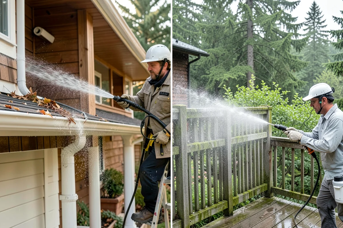 Awning Cleaning in Federal Way, King County, WA - Dry-brush loose debris and spot-check fabric colorfastness