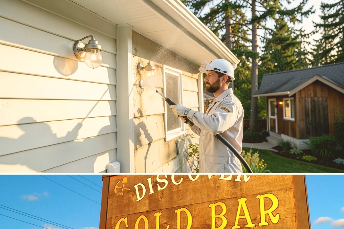 Awning Cleaning in Gold Bar, Snohomish County, WA - Late spring cleaning removes the mildew that builds through the wet season and readies awnings for summer use.