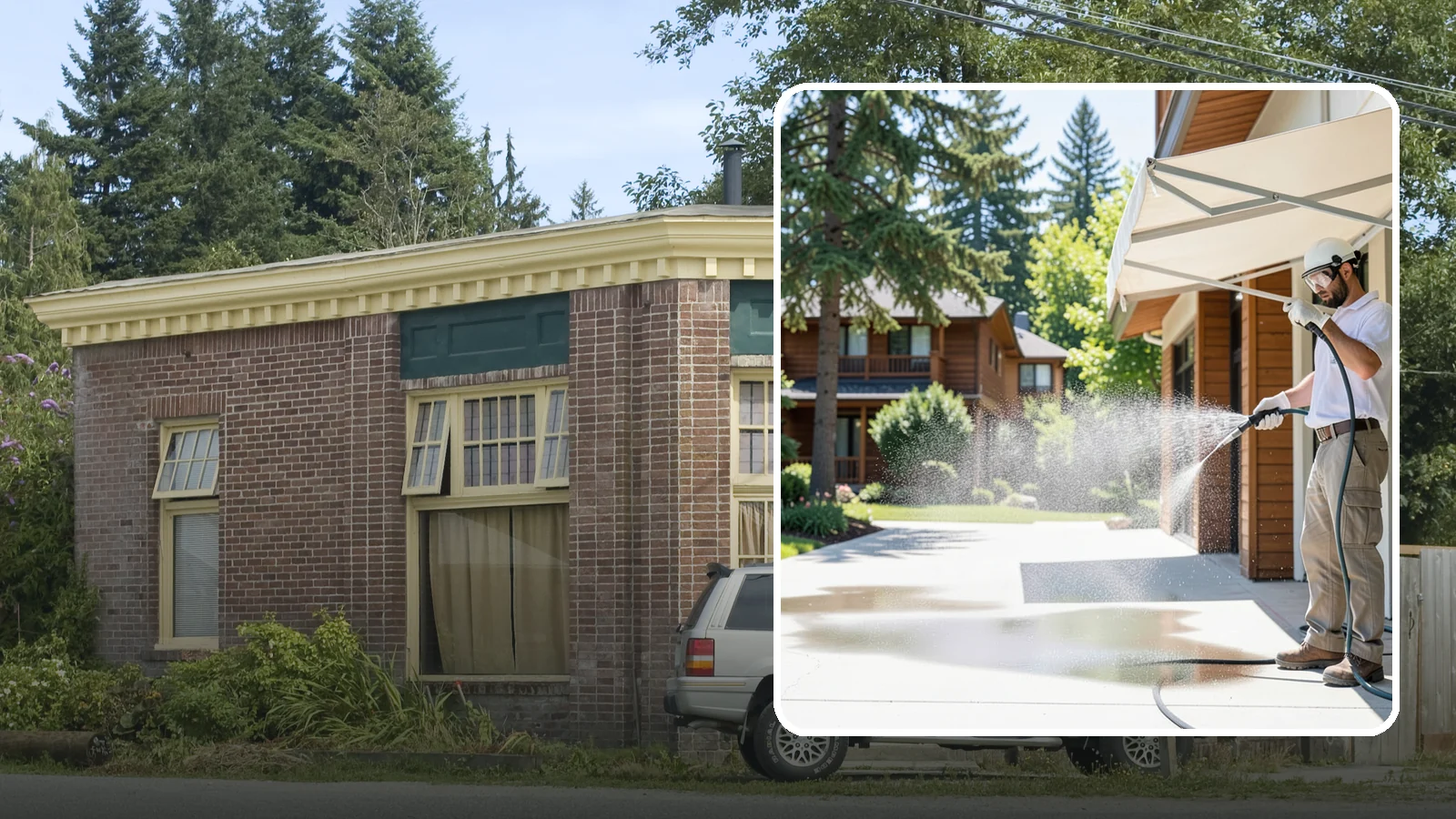 Awning Cleaning in Hamilton, Skagit County, WA - We soft wash fabric and metal awnings to strip the black streaks and mildew that Northwest moisture leaves behind.