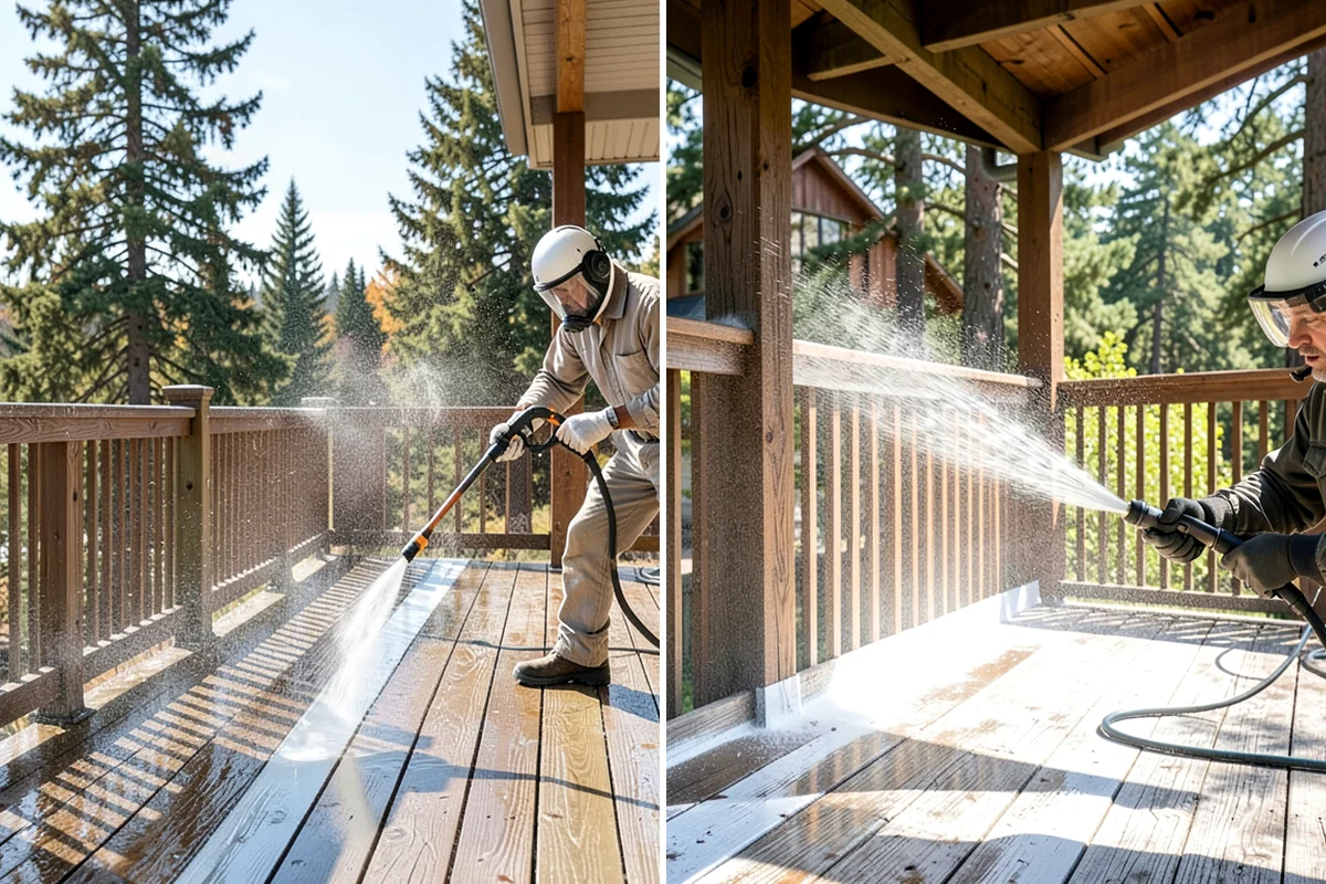 Awning Cleaning in Hunts Point, King County, WA - Dry-brush loose debris and spot-check fabric colorfastness