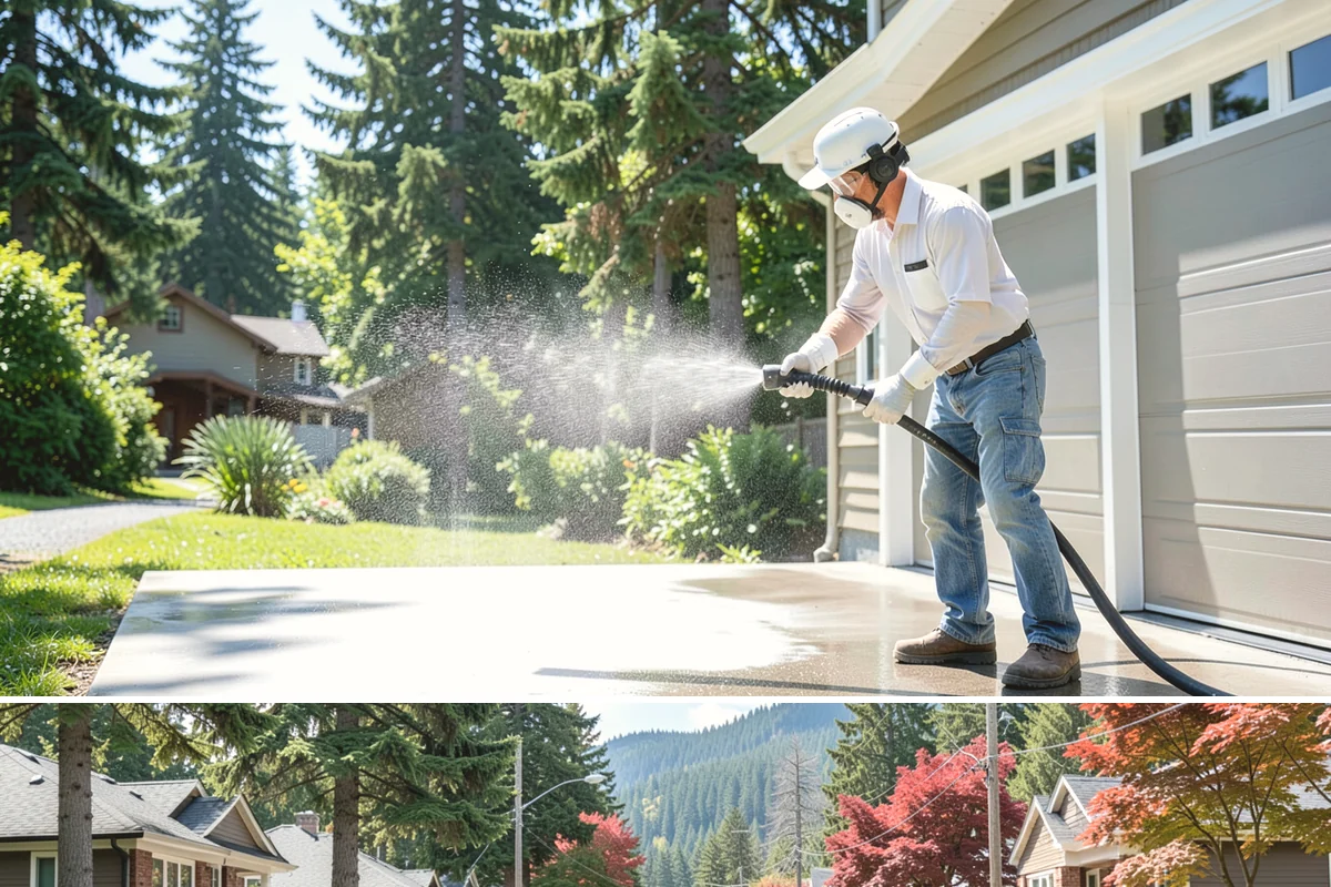 Awning Cleaning in Hunts Point, King County, WA - Late spring cleaning removes the mildew that builds through the wet season and readies awnings for summer use.