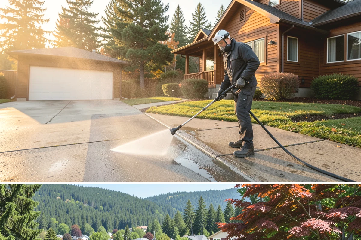Awning Cleaning in Index, Snohomish County, WA - Late spring cleaning removes the mildew that builds through the wet season and readies awnings for summer use.