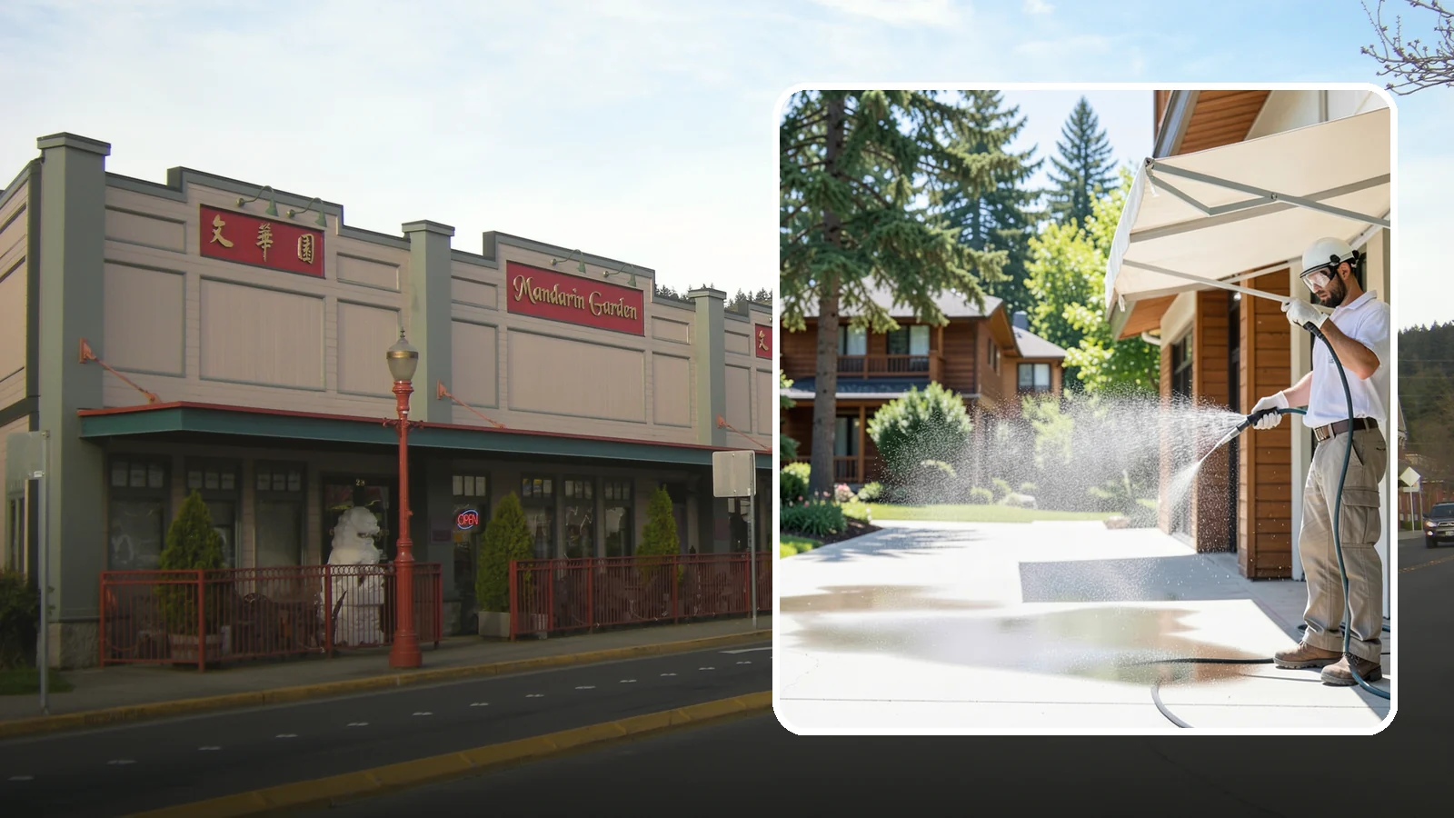 Awning Cleaning in Issaquah, King County, WA - We soft wash fabric and metal awnings to strip the black streaks and mildew that Northwest moisture leaves behind.