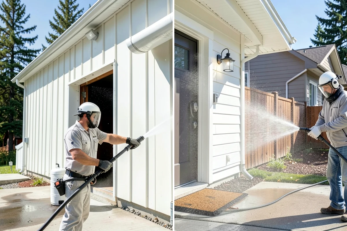 Awning Cleaning in Kenmore, King County, WA - Dry-brush loose debris and spot-check fabric colorfastness