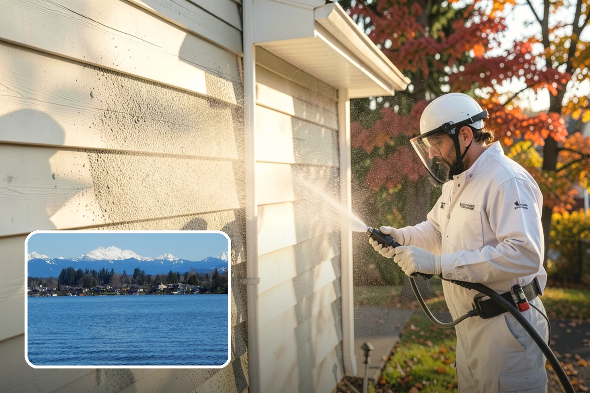 Awning Cleaning in Lake Stevens, Snohomish County, WA - Removes mildew streaking common to wet Northwest summers