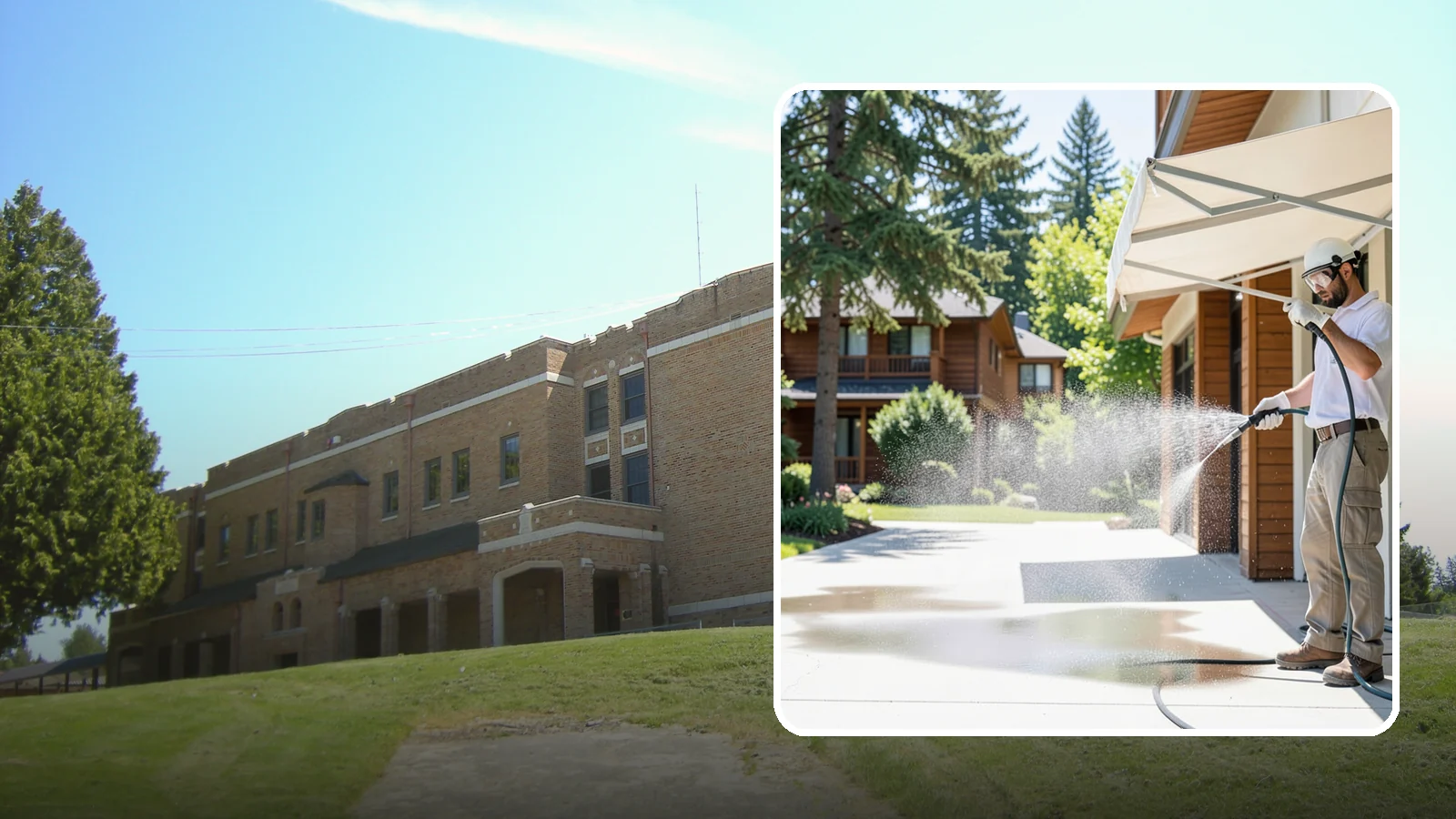 Awning Cleaning in Maple Valley, King County, WA - We soft wash fabric and metal awnings to strip the black streaks and mildew that Northwest moisture leaves behind.