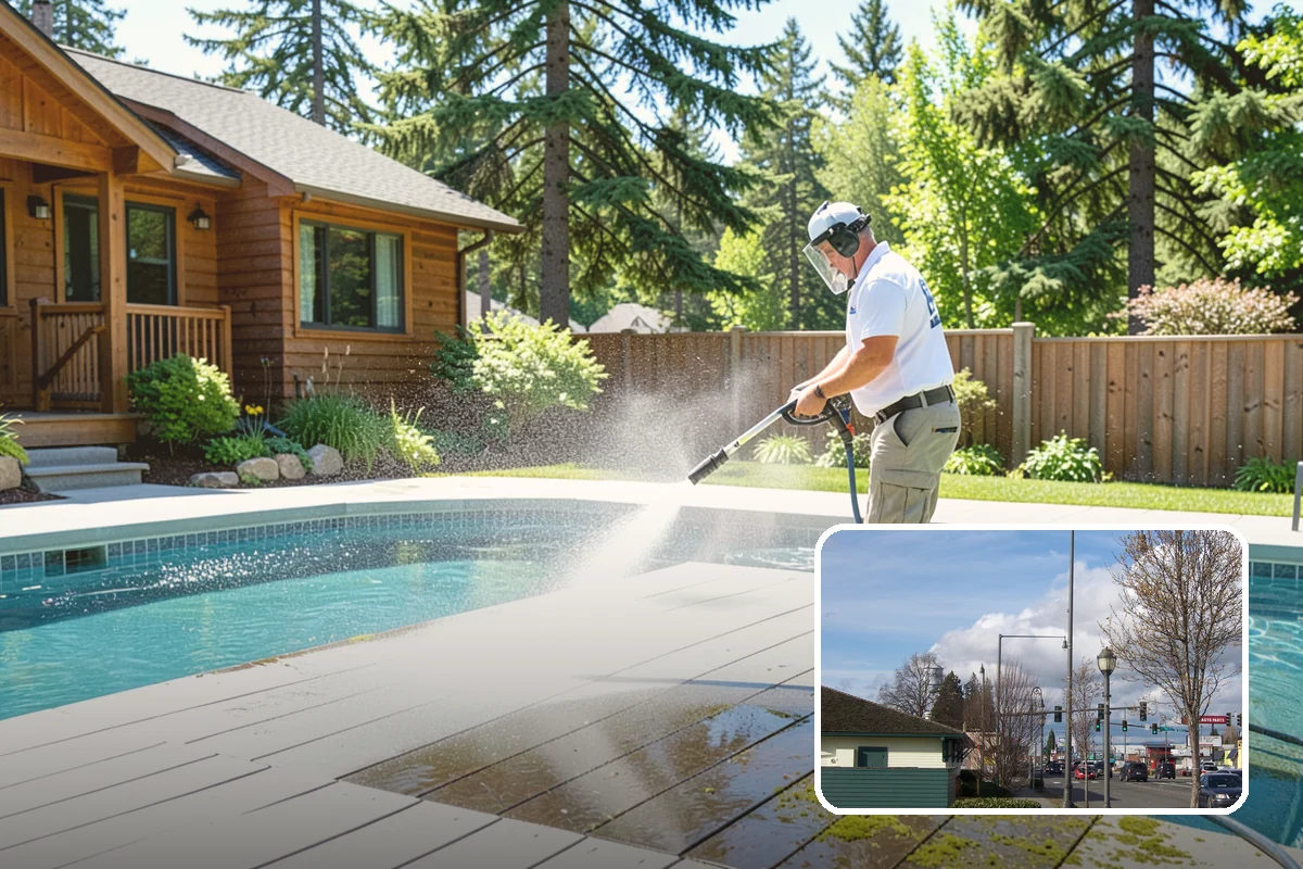 Awning Cleaning in Marysville, Snohomish County, WA - Removes mildew streaking common to wet Northwest summers