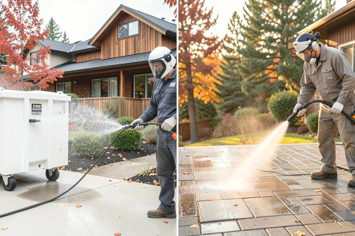 Awning Cleaning in Mill Creek, Snohomish County, WA - Dry-brush loose debris and spot-check fabric colorfastness