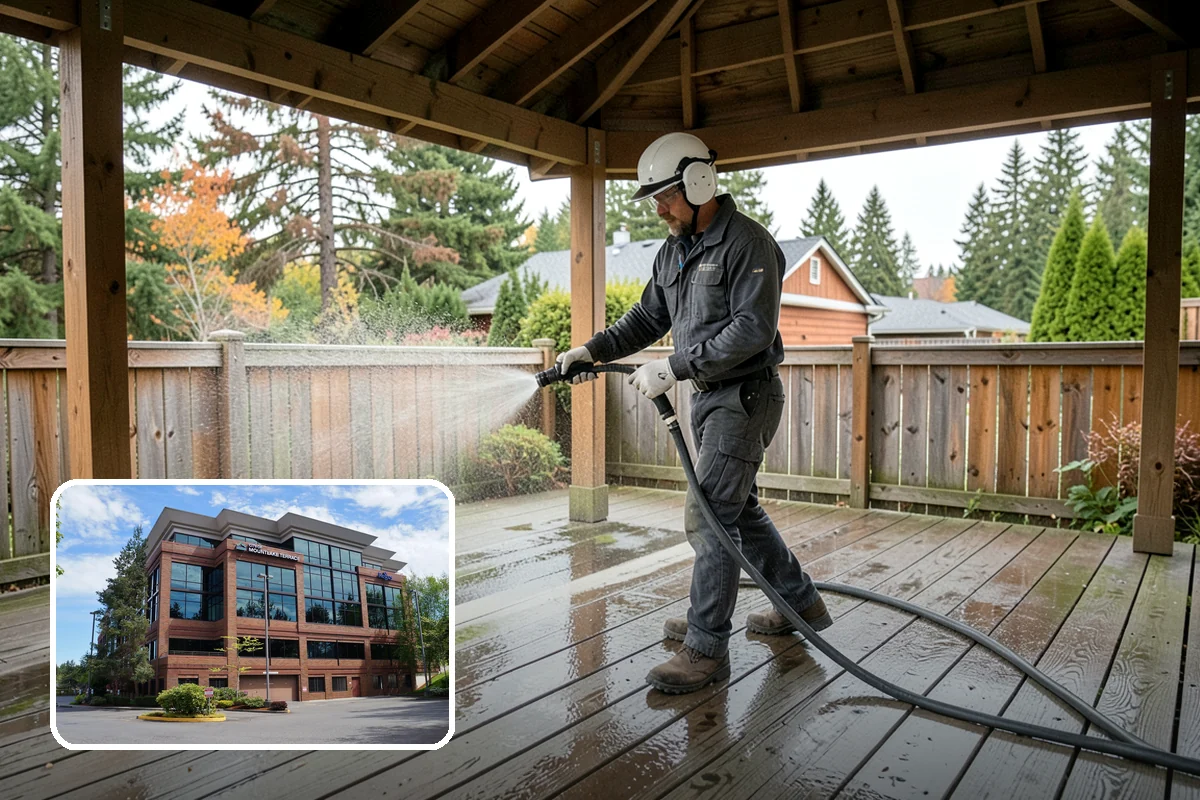 Awning Cleaning in Mountlake Terrace, Snohomish County, WA - Removes mildew streaking common to wet Northwest summers