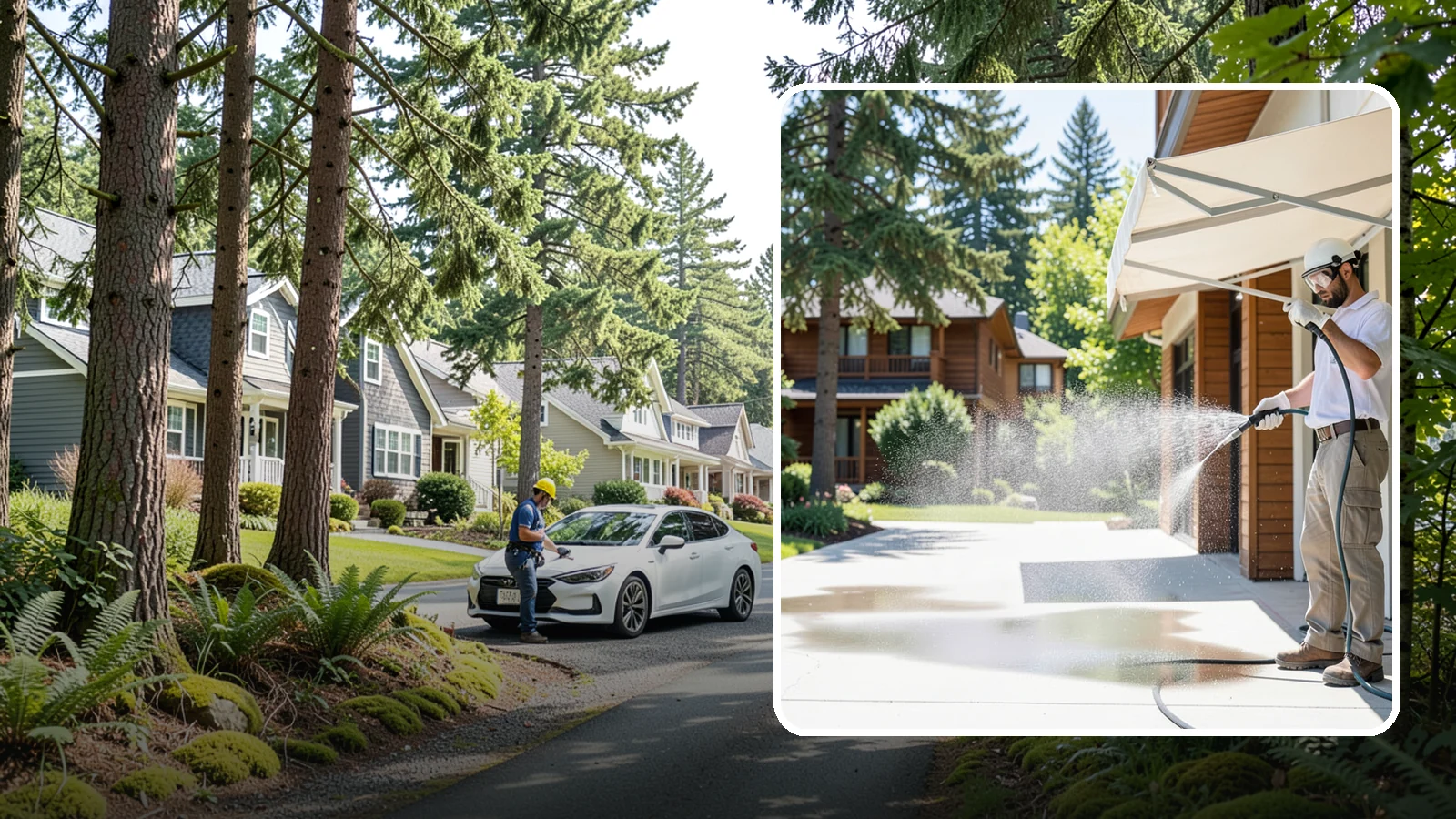 Awning Cleaning in Normandy Park, King County, WA - We soft wash fabric and metal awnings to strip the black streaks and mildew that Northwest moisture leaves behind.