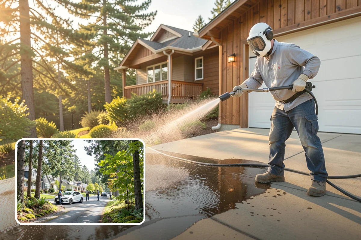 Awning Cleaning in Normandy Park, King County, WA - Removes mildew streaking common to wet Northwest summers