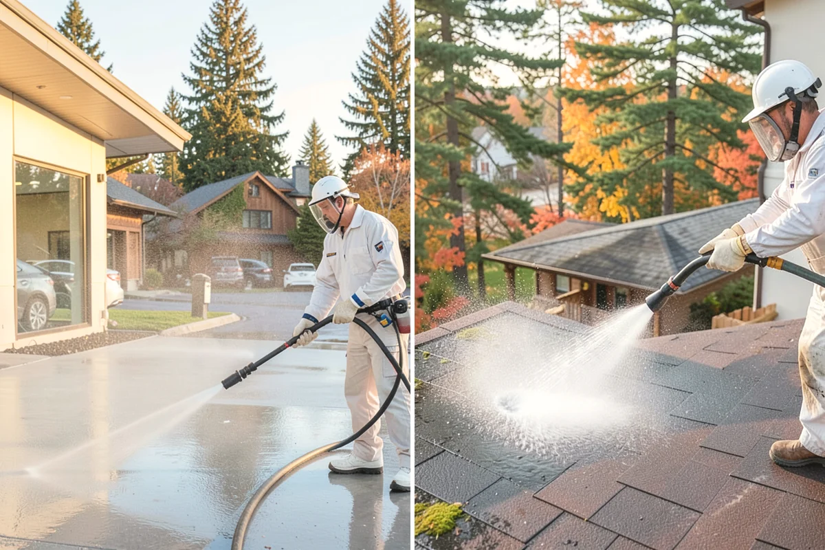 Awning Cleaning in North Bend, King County, WA - Dry-brush loose debris and spot-check fabric colorfastness