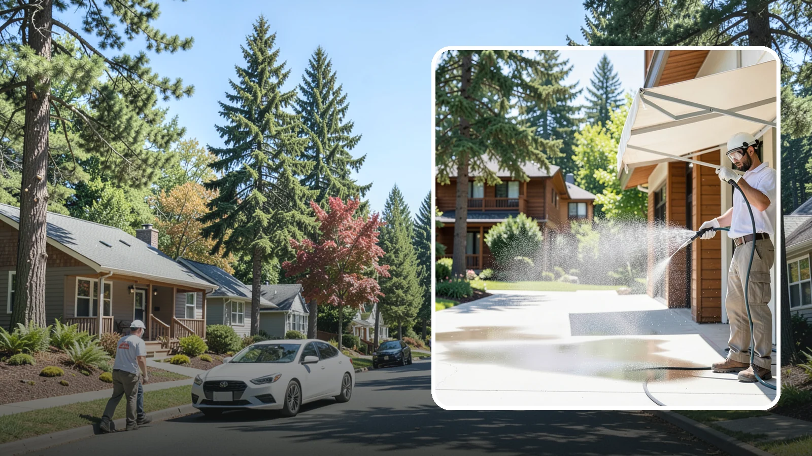 Awning Cleaning in Orting, Pierce County, WA - We soft wash fabric and metal awnings to strip the black streaks and mildew that Northwest moisture leaves behind.