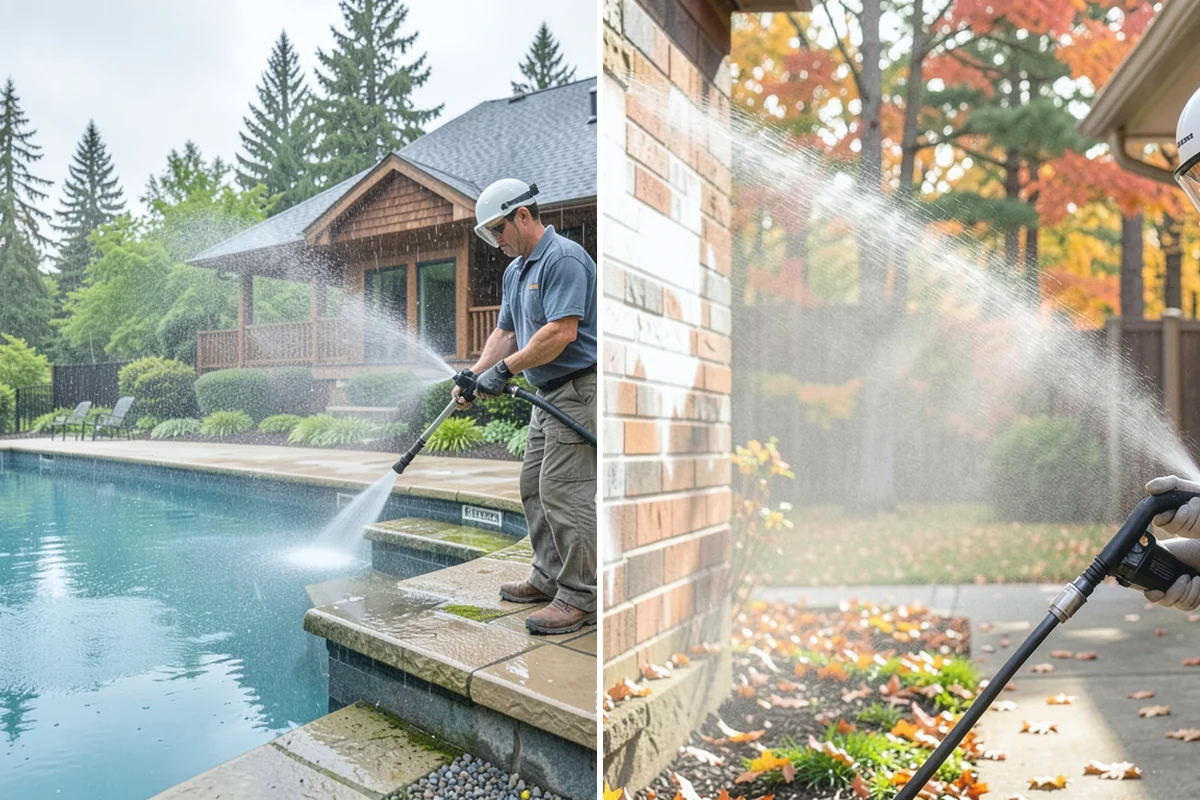 Awning Cleaning in Redmond, King County, WA - Dry-brush loose debris and spot-check fabric colorfastness