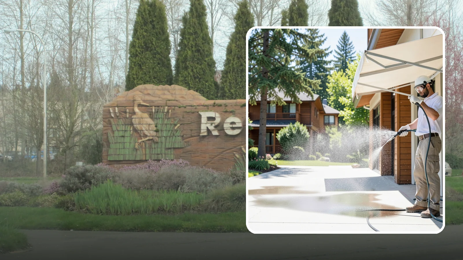 Awning Cleaning in Renton, King County, WA - We soft wash fabric and metal awnings to strip the black streaks and mildew that Northwest moisture leaves behind.