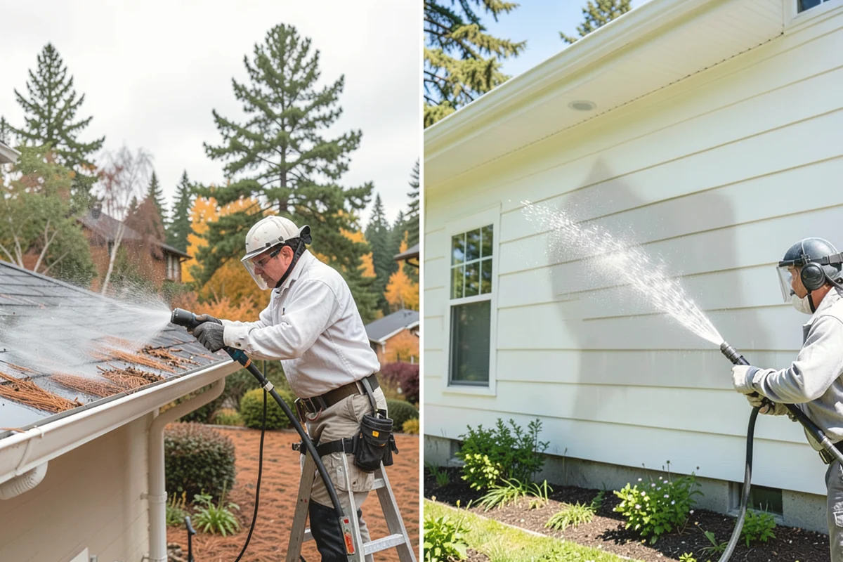 Awning Cleaning in Ruston, Pierce County, WA - Dry-brush loose debris and spot-check fabric colorfastness