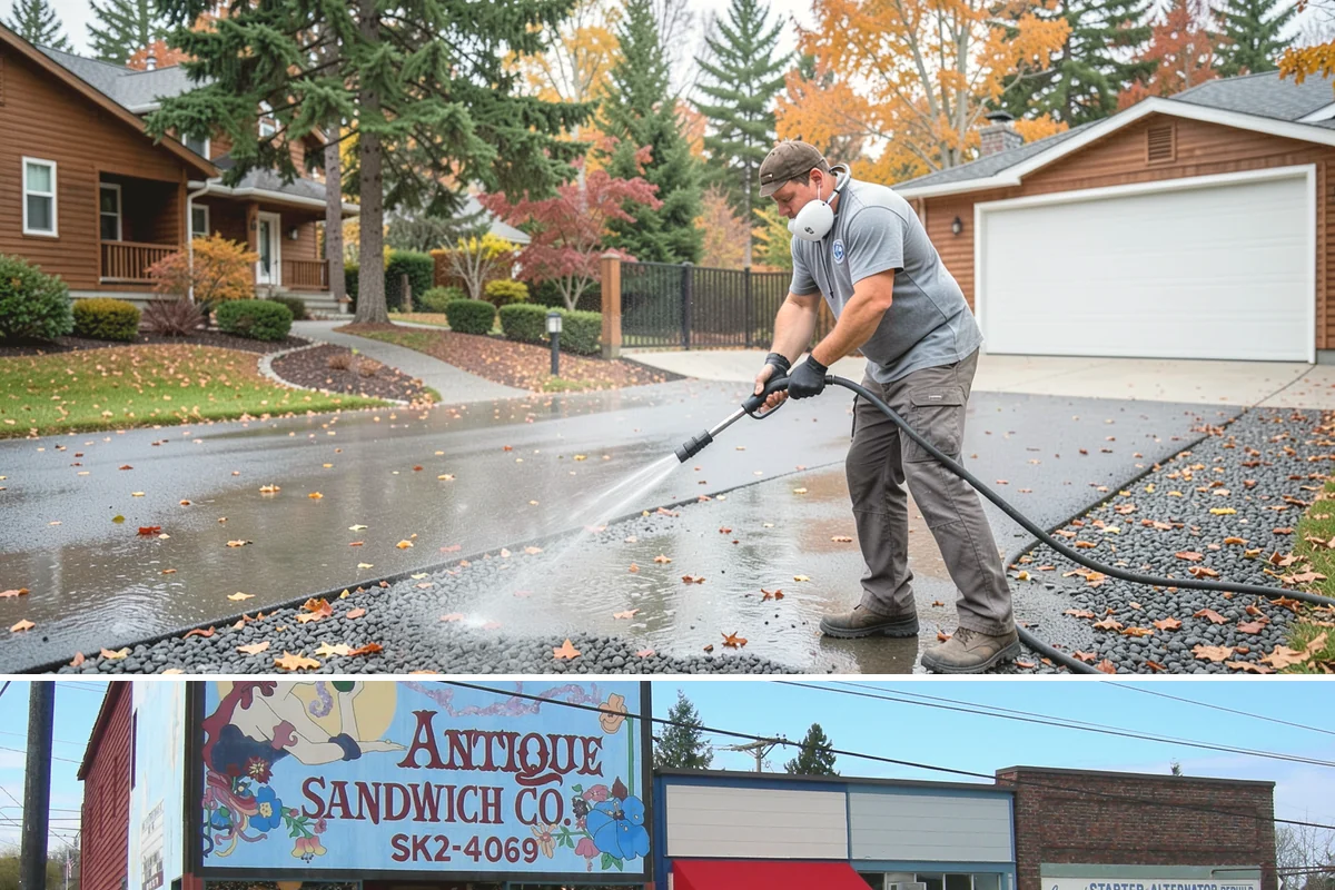 Awning Cleaning in Ruston, Pierce County, WA - Late spring cleaning removes the mildew that builds through the wet season and readies awnings for summer use.