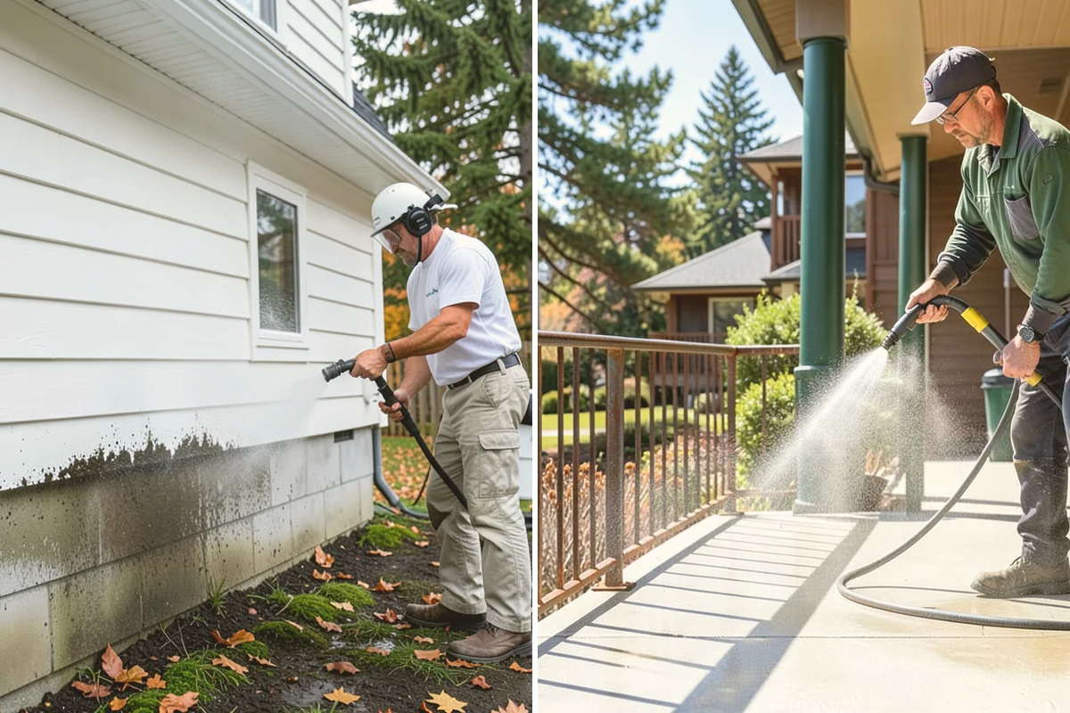 Awning Cleaning in Sammamish, King County, WA - Dry-brush loose debris and spot-check fabric colorfastness