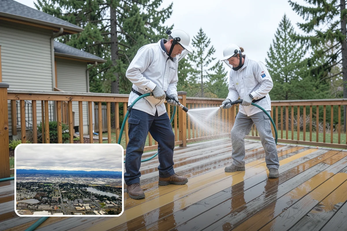 Awning Cleaning in SeaTac, King County, WA - Removes mildew streaking common to wet Northwest summers