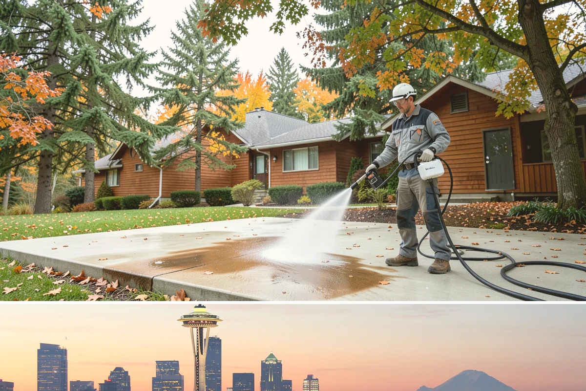 Awning Cleaning in Seattle, King County, WA - Late spring cleaning removes the mildew that builds through the wet season and readies awnings for summer use.