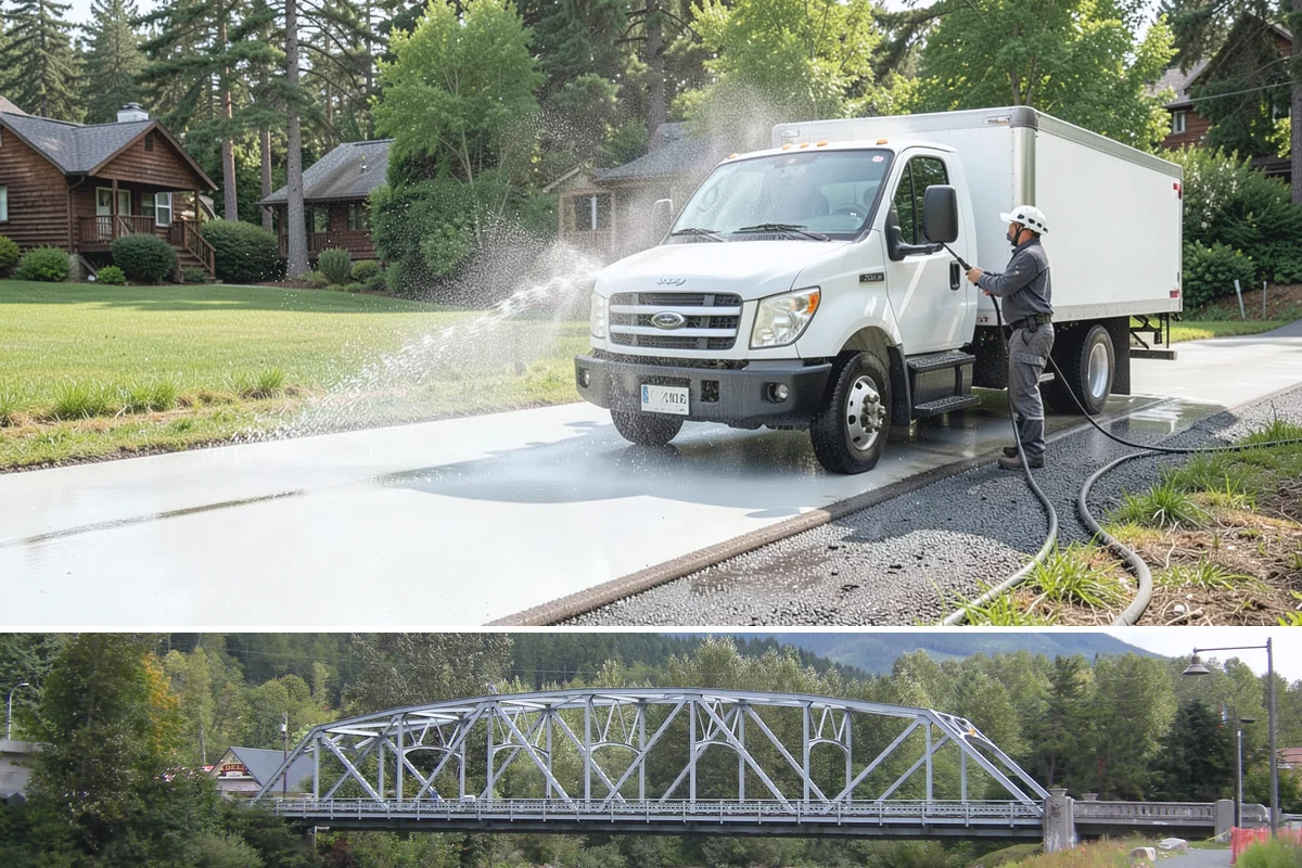 Awning Cleaning in Skykomish, King County, WA - Late spring cleaning removes the mildew that builds through the wet season and readies awnings for summer use.