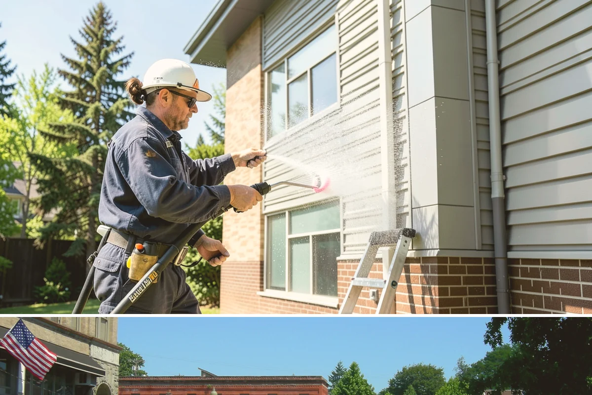 Awning Cleaning in Snohomish, Snohomish County, WA - Late spring cleaning removes the mildew that builds through the wet season and readies awnings for summer use.