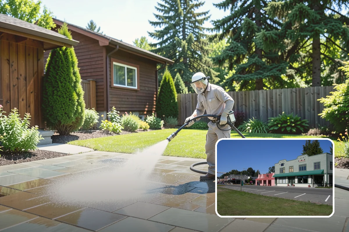 Awning Cleaning in Snoqualmie, King County, WA - Removes mildew streaking common to wet Northwest summers