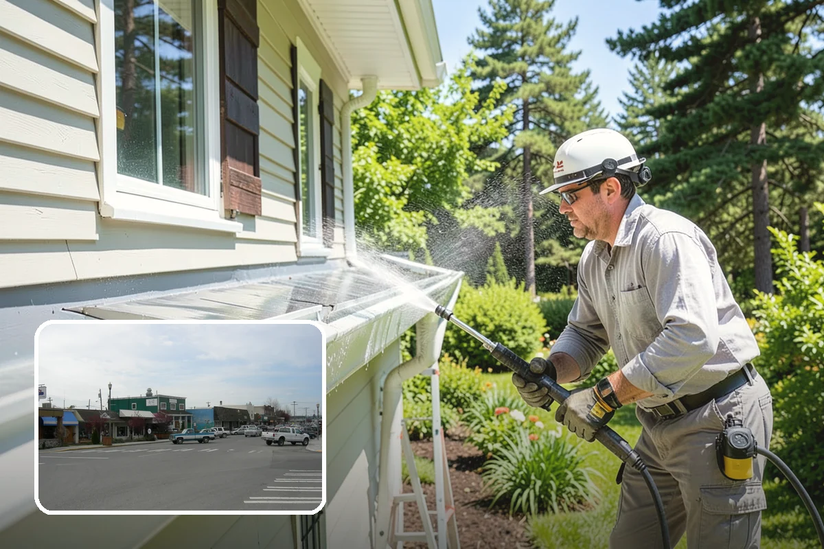 Awning Cleaning in Stanwood, Snohomish County, WA - Removes mildew streaking common to wet Northwest summers