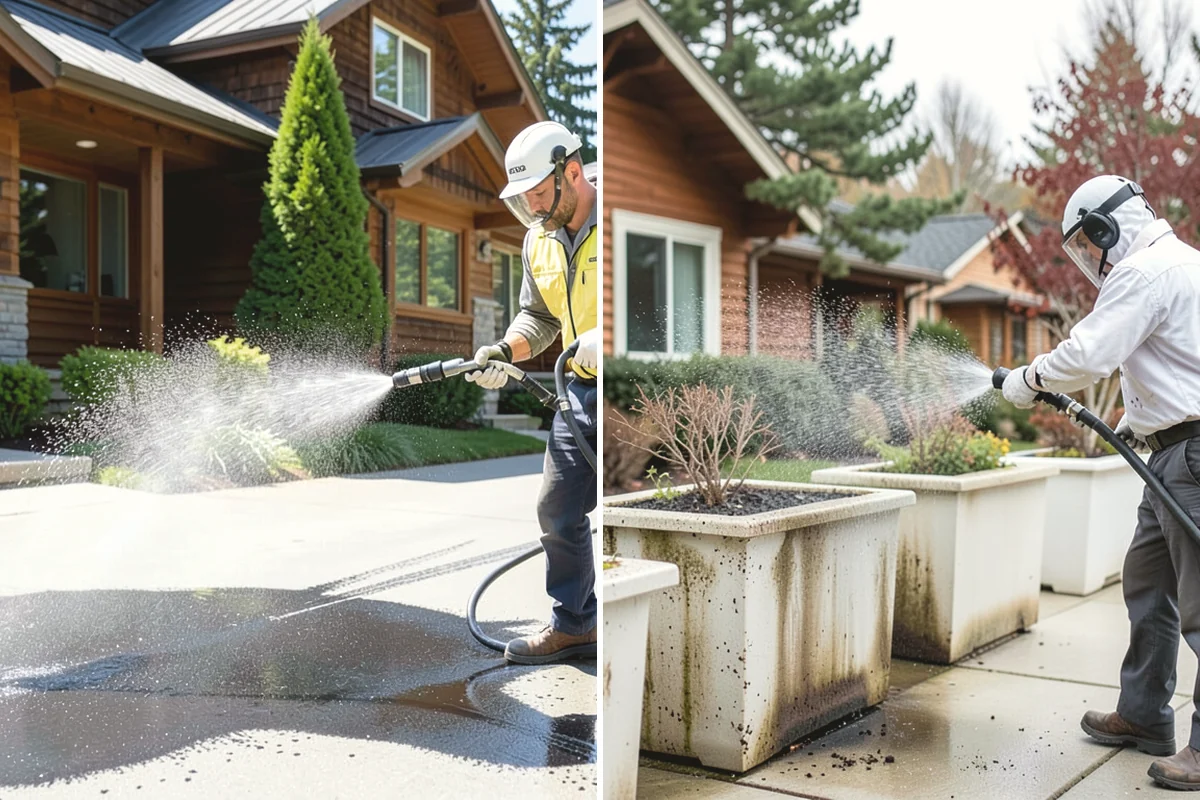 Awning Cleaning in University Place, Pierce County, WA - Dry-brush loose debris and spot-check fabric colorfastness