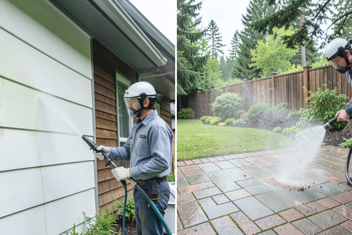 Awning Cleaning in Wilkeson, Pierce County, WA - Dry-brush loose debris and spot-check fabric colorfastness